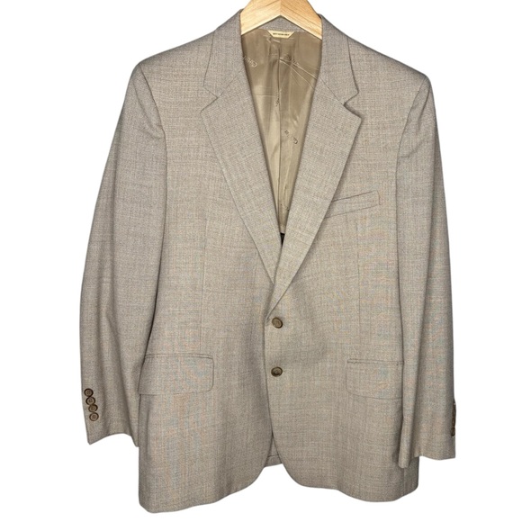 Cartier blazer vintage Tan Sport Coat Classic Design career wear jacket size 48 - Picture 1 of 5